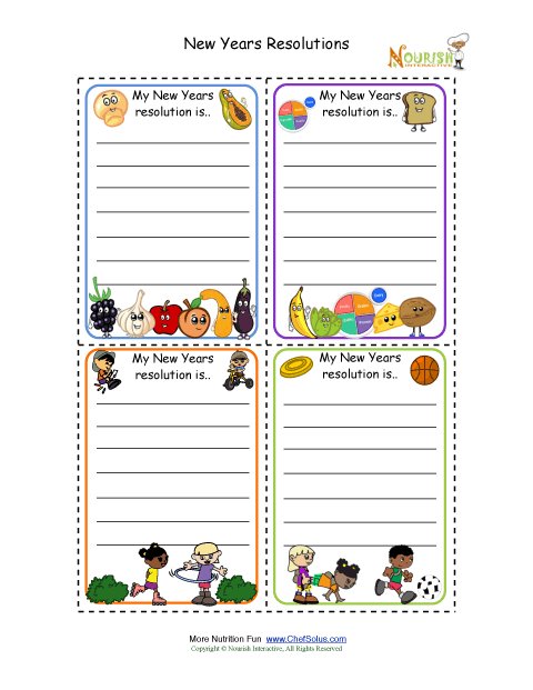 Printable New Year's Resolution Cards