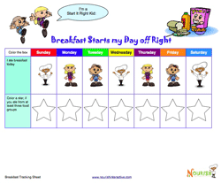 healthy snacks- food tracking diary for kids