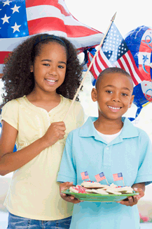 kids eating healthy fourth of july
