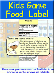 Interactive Food Labels healthy foods games children