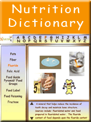 Nutrition Dictionary healthy words teaching parents