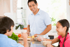 healthy family breakfast with healthier foods choices